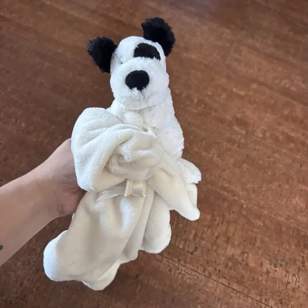 Jellycat London Puppy Dog Spot Plush Security Blanket Plush Baby Blankie